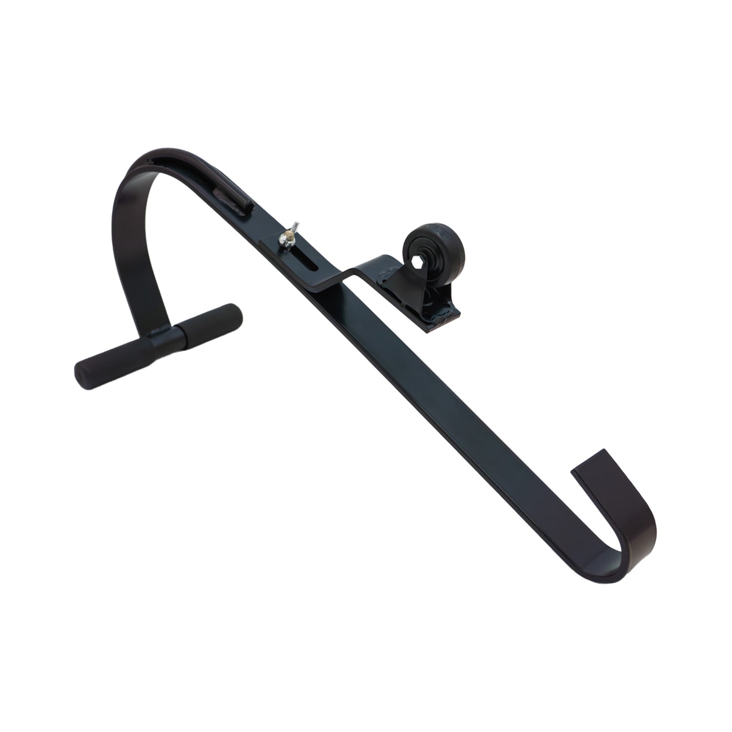 65005BK Tie Down 65005 Heavy Duty Poweder Coated Black Steel Ladder Roof Hook with Wheel, 1-Pack