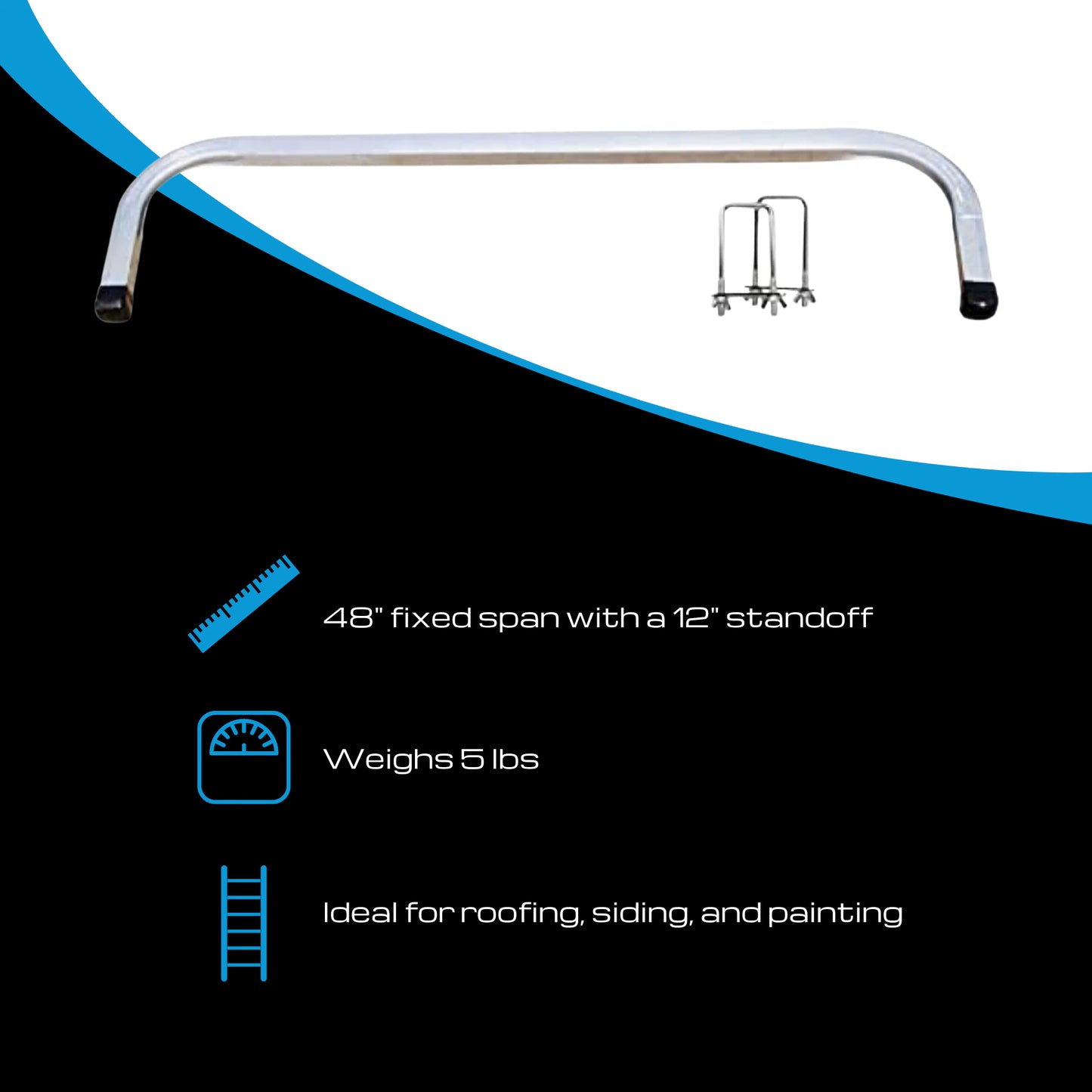 Tie Down 65025 12 in. x 48 in. Adjustable Ladder Stabilizer w/Surface Protection