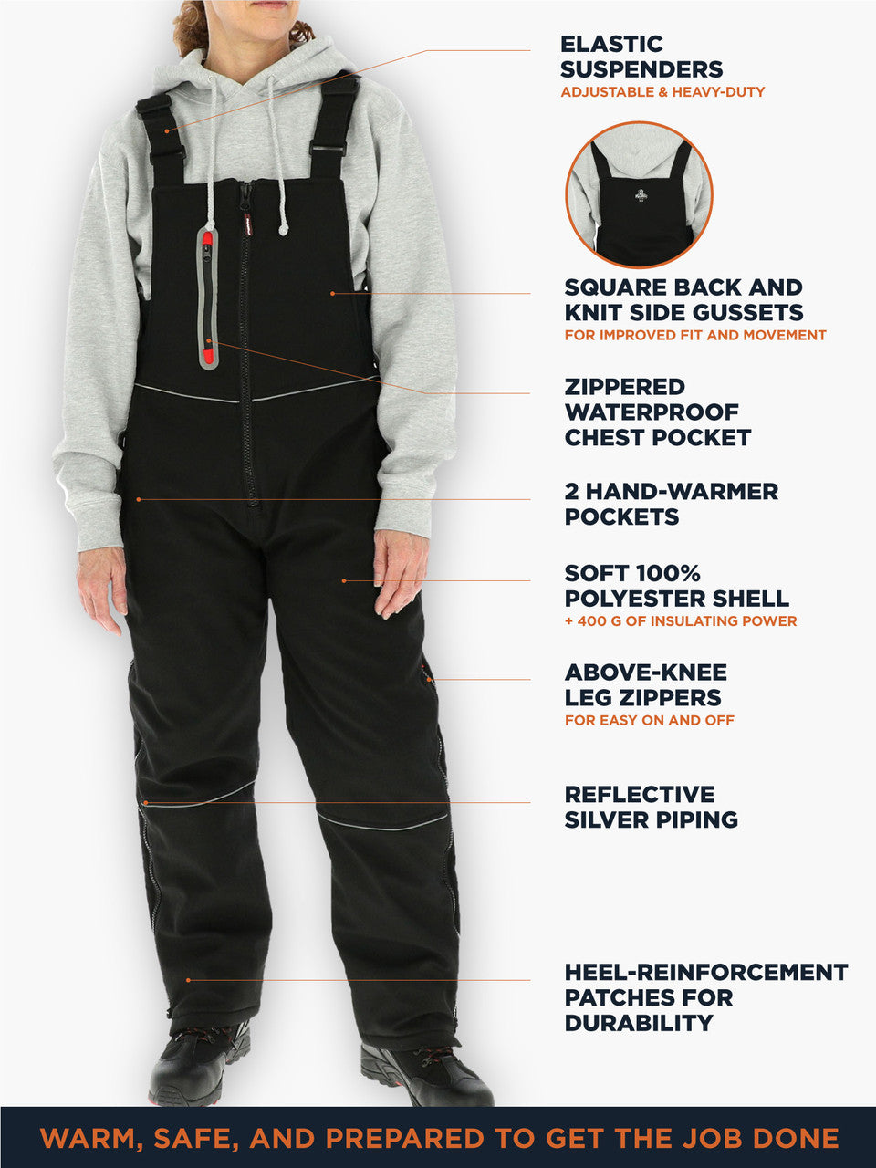 Women'S Insulated Softshell Bib Overalls - view 3