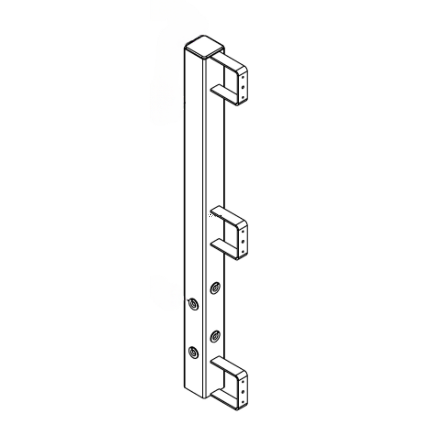 Tie Down 72908 42 in. x 7.5 in. x 3 in. FitRight Guardrail
