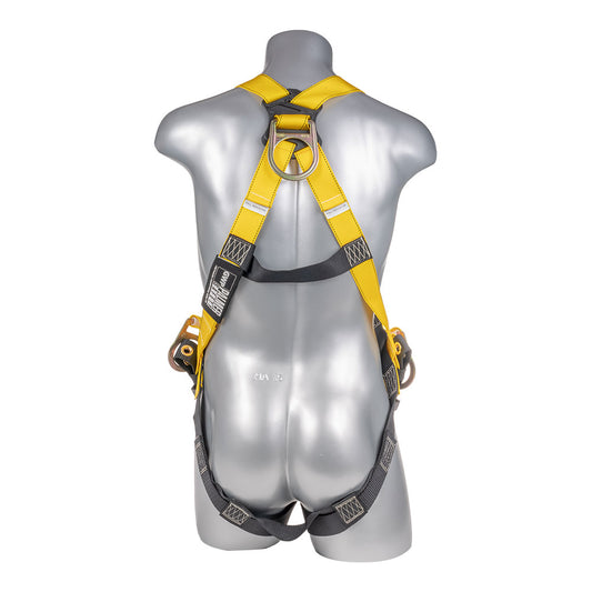 Harness 3pt., Tongue and Buckle Leg Straps, Back/Side D-Rings, Yellow — view 2