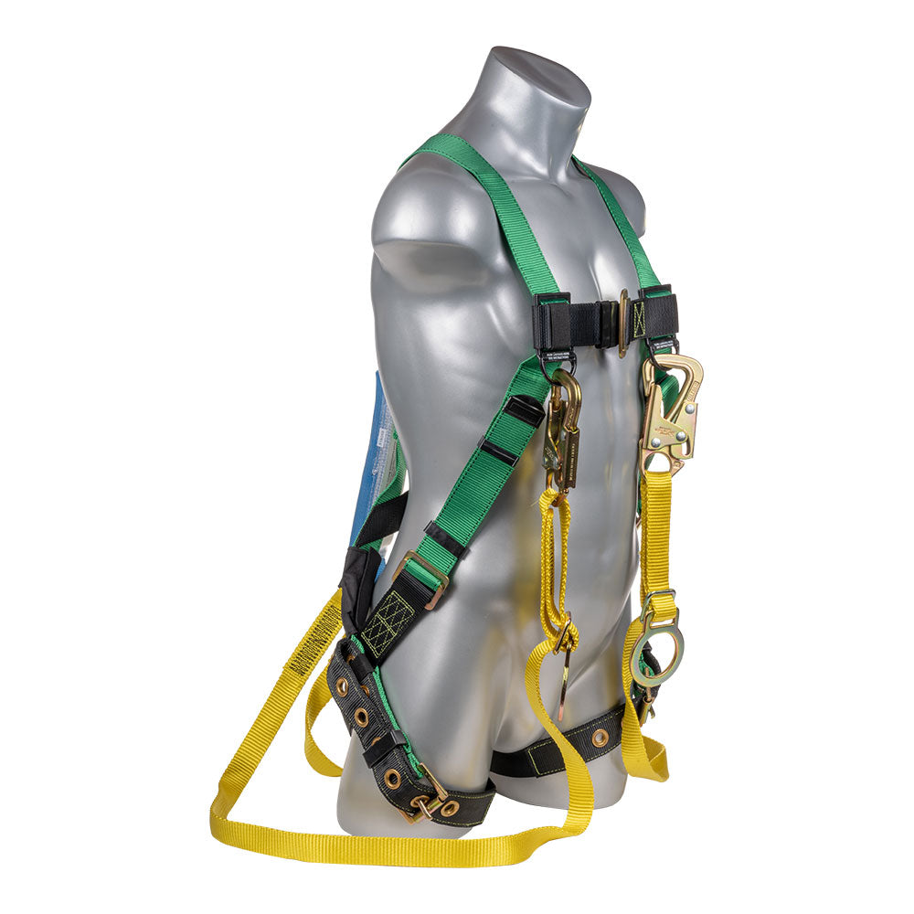 Harness 5pt., Grommet Legs, Back D-Ring, with Dual Lanyard Tie Back Hooks — view 3
