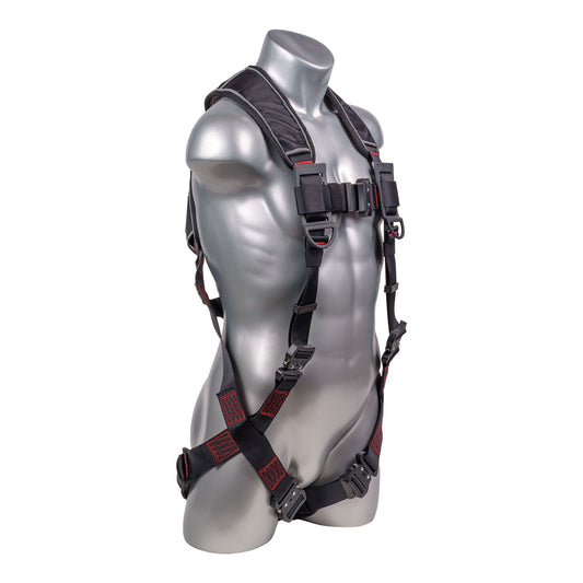 Akula™ Series Harness 5pt., Padded Back/Legs, QCB, Back D-Ring and SRL Back Plate, Black — view 2