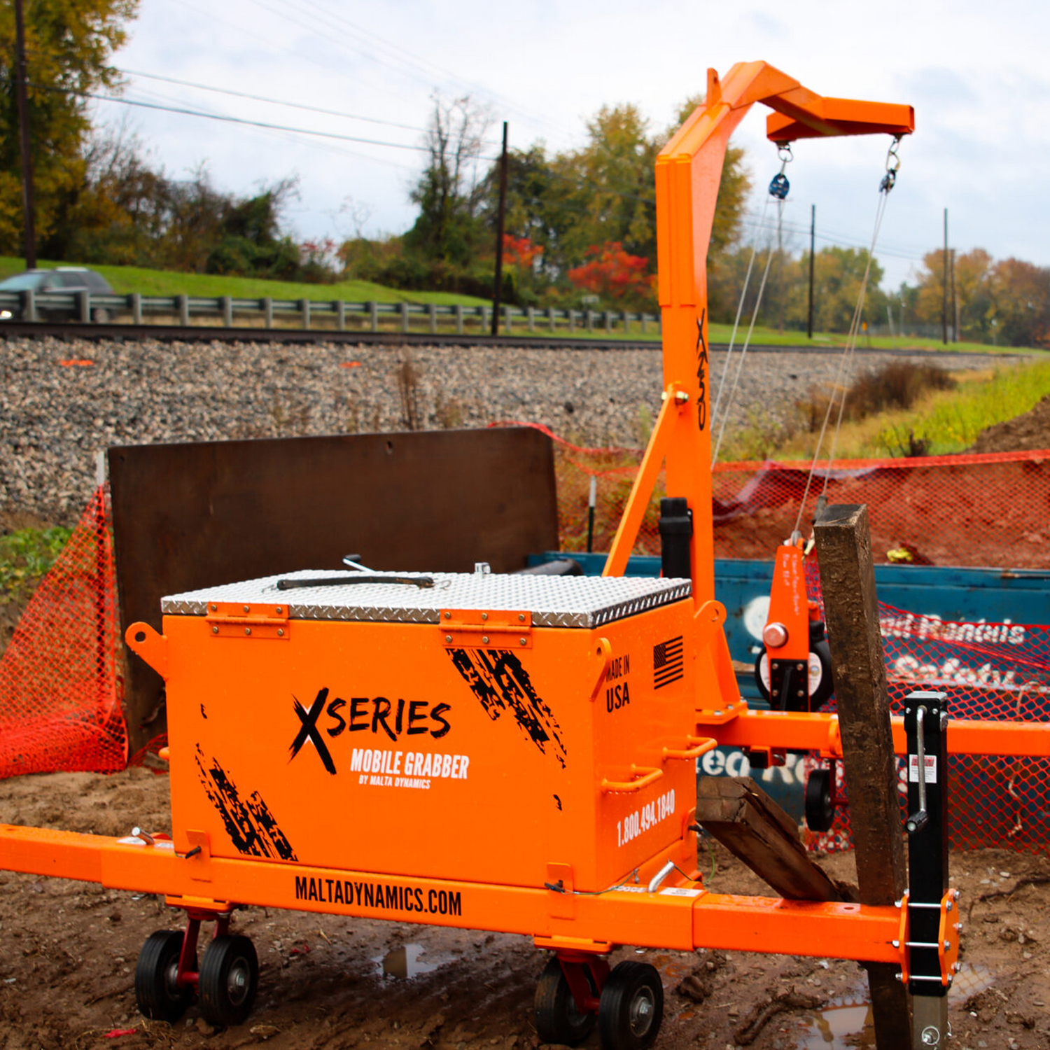 Malta Dynamics X250 free-standing mobile fall protection anchor for flat roofs and trenches
