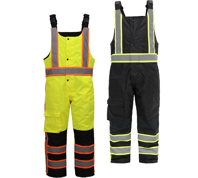 Class E Premium Two Tone Poly-Filled Winter Insulated Bibs W/Multi Pockets