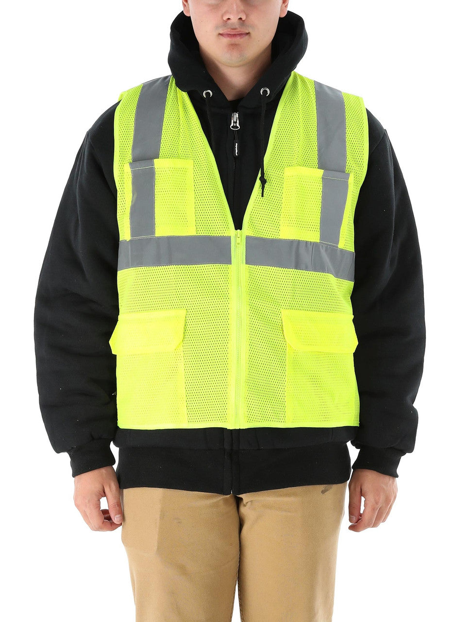 Zipper Mesh Safety Vest - view 2