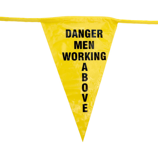 Tie Down 10067 Yellow Perimeter Warning Line Pennant Set w/ 101 ft. Rope and 40 Flags