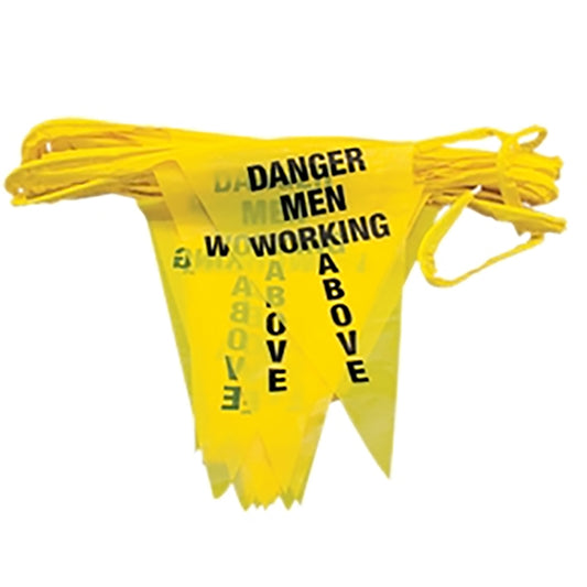 Tie Down 10067 Yellow Perimeter Warning Line Pennant Set w/ 101 ft. Rope and 40 Flags