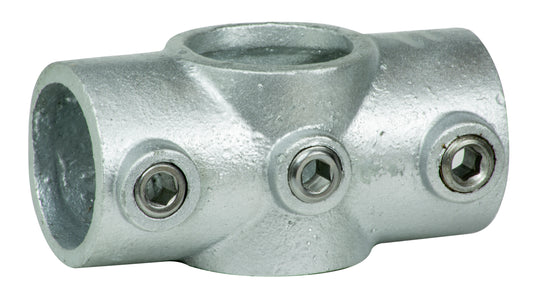 13712 Tie Down Engineering Zip Rail Pipe Fittings Cross | Cast Iron or Aluminum Options | For Roof Guardrails | OSHA Compliant | Roofing Tools and Accessories
