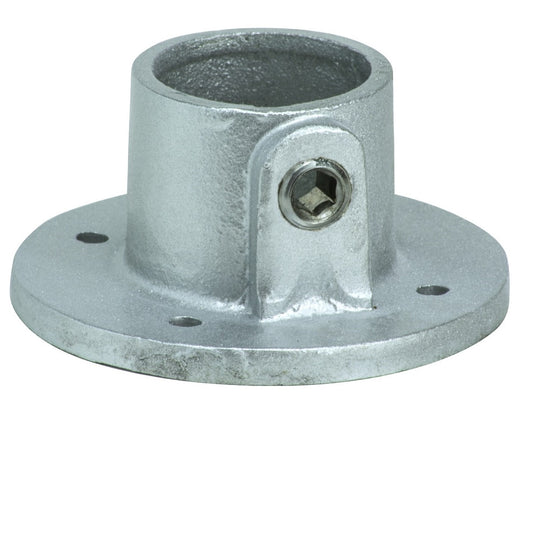 13721 Tie Down Engineering Zip Rail Pipe Fittings Base Flange | Cast Iron or Aluminum Options | For Roof Guardrails | OSHA Compliant | Roofing Tools and Accessories