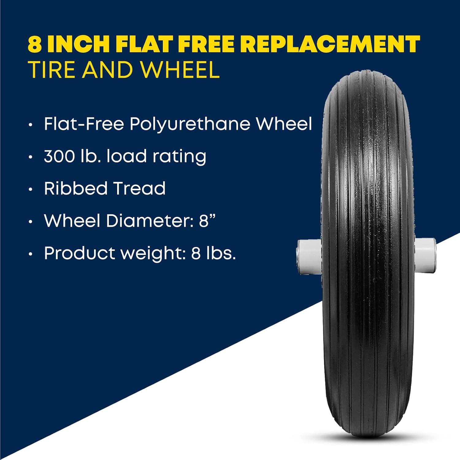 Tie-Down-13840-8-in.-Flat-Free-Wheelbarrow-Replacement-Wheel/-Tire