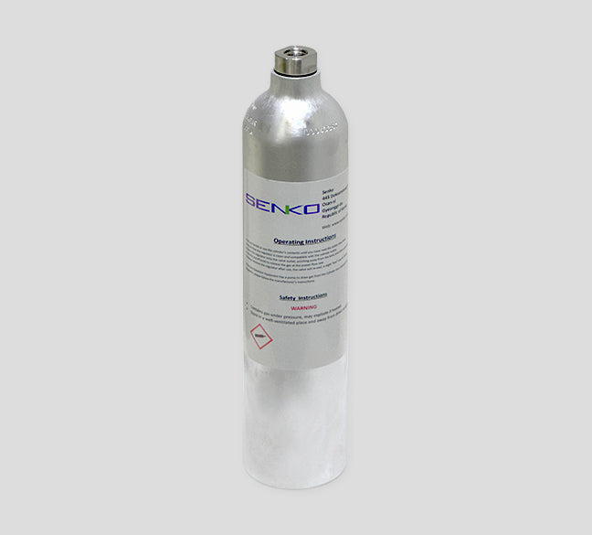 SENKO-calibration-gas-cylinder,-shown-with-calibration-accessories