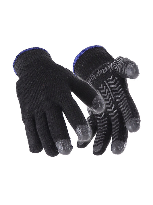 Herringbone Grip Gloves with 3-Finger Dip (12 Pairs)