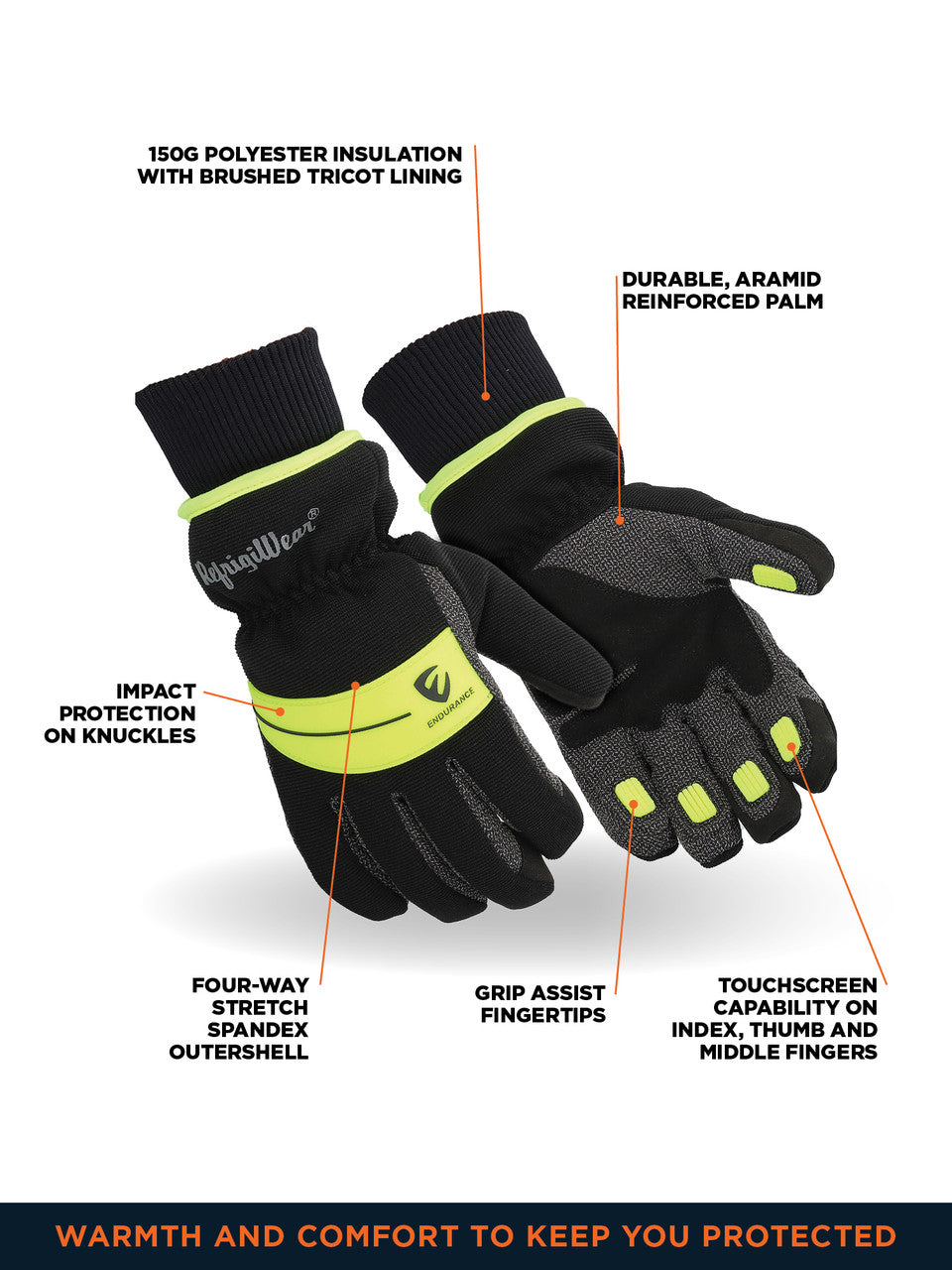Endurance Touchscreen Grip Freezer Glove - view 2