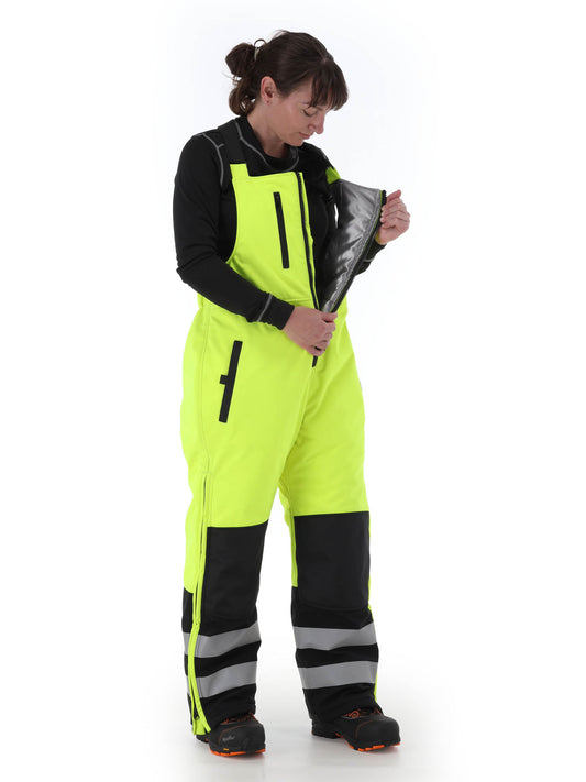 Women's HiVis Insulated Softshell Bib Overalls