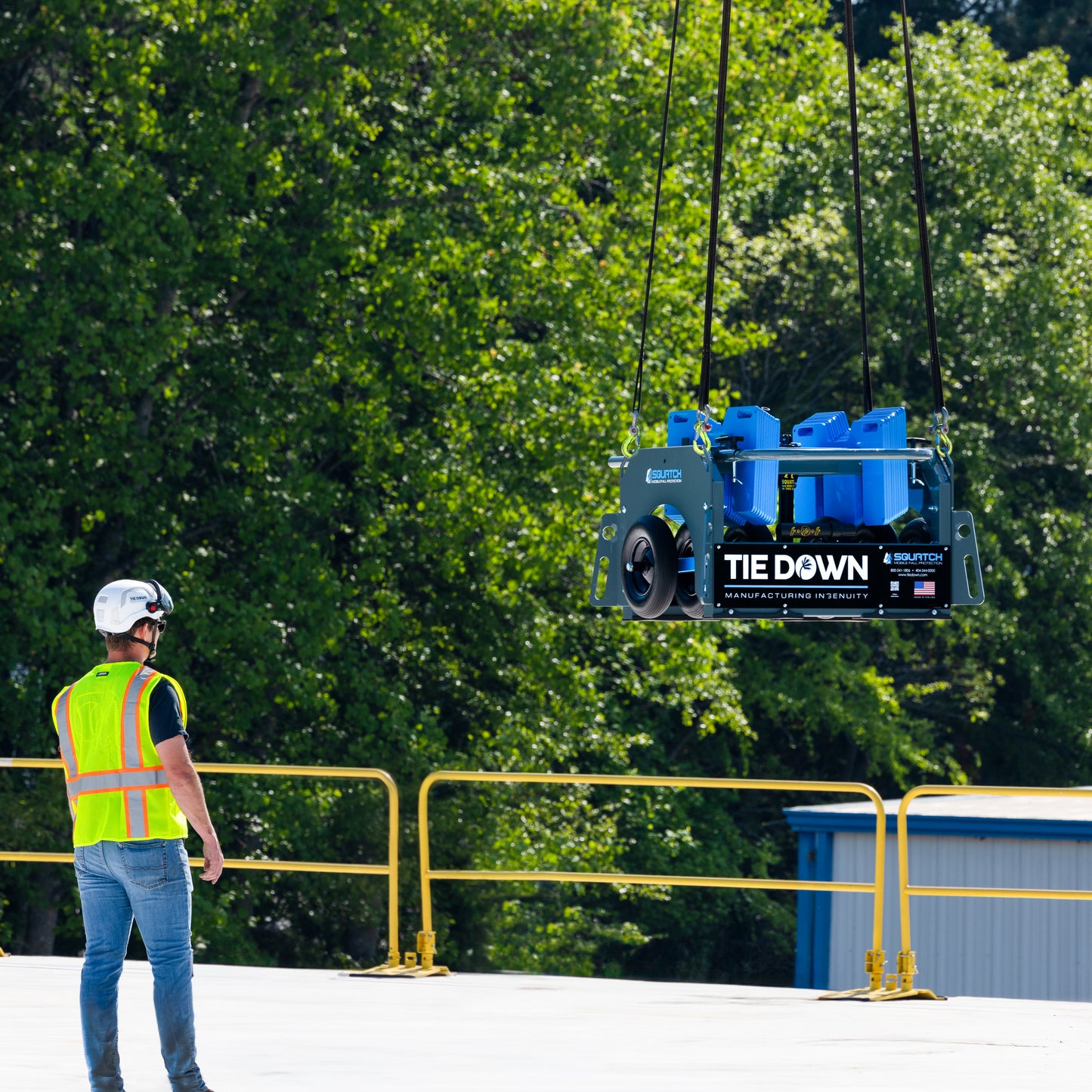 Tie Down 61010 Squatch Non-Penetrating Mobile Fall Protection System Supports 4 Workers
