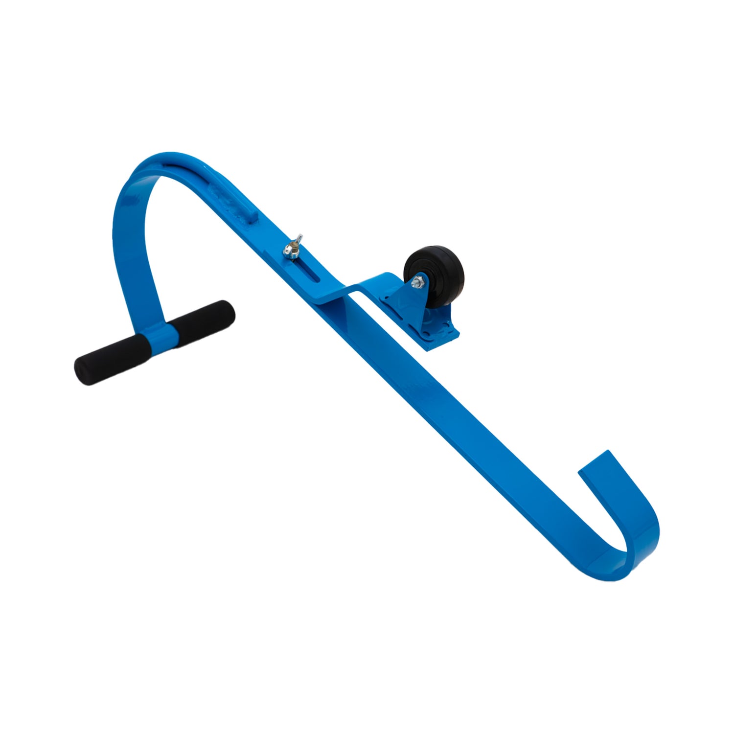 65005BL Tie Down 65005 Heavy Duty Poweder Coated Blue Steel Ladder Roof Hook with Wheel, 1-Pack