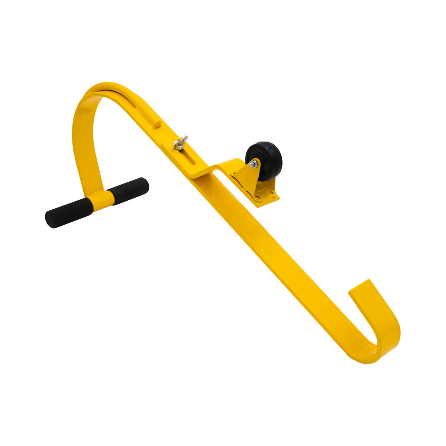 65005Y Tie Down 65005 Heavy Duty Poweder Coated Yellow Steel Ladder Roof Hook with Wheel, 1-Pack