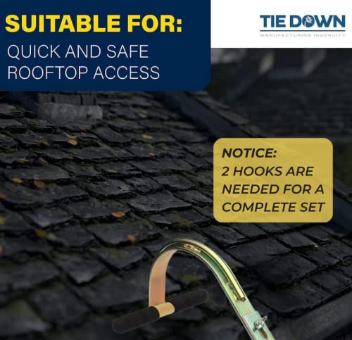Tie-Down-65005-Heavy-Duty-Zinc-Plated-Steel-Ladder-Roof-Hook-with-Wheel,-1-Pack