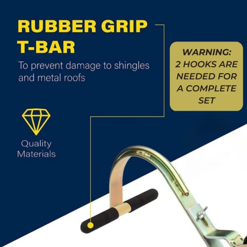 Tie-Down-65005-Heavy-Duty-Zinc-Plated-Steel-Ladder-Roof-Hook-with-Wheel,-1-Pack