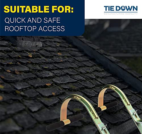 Tie-Down-65105-2-PACK-Heavy-Duty-Zinc-Plated-Steel-Ladder-Roof-Hook-with-Wheel-|-Rubber-Grip-T-Bar-For-Damage-Prevention-|-Fast-And-Easy-Setup-To-Access-Steep-Roofs