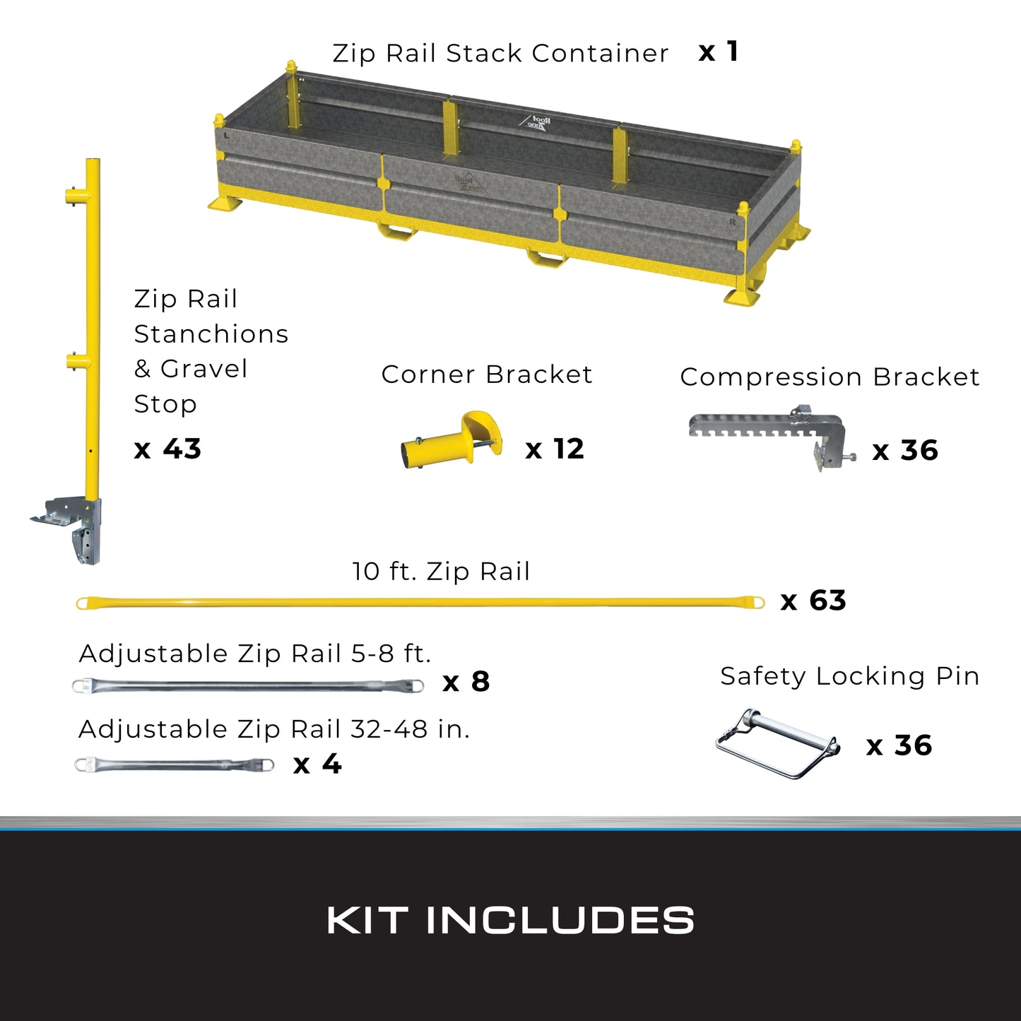 Tie Down 70736 ZipRail Complete Kit | 355 ft. of Fall Protection