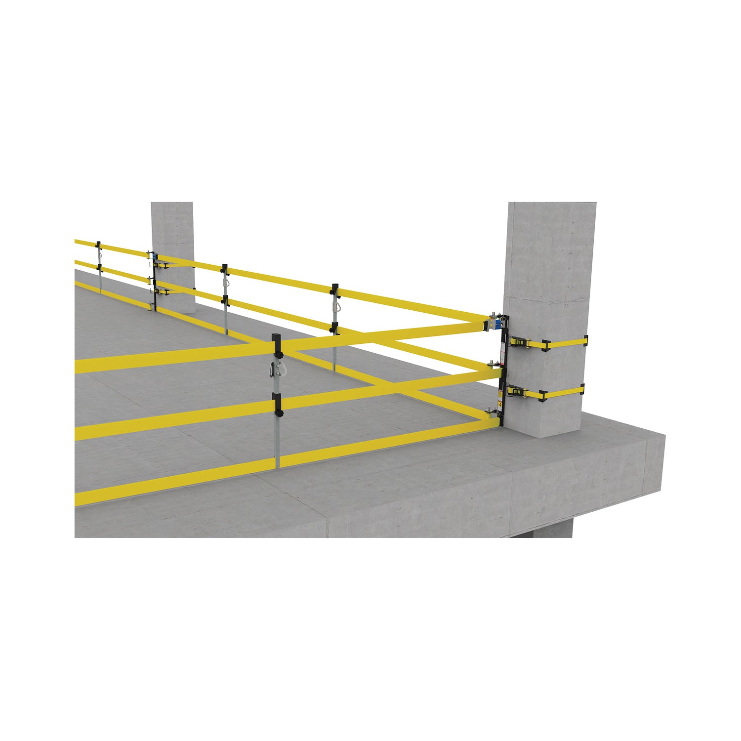 73073 60 ft. WebRail Kit - Portable Fall Arrest & Tensioned Guardrail System