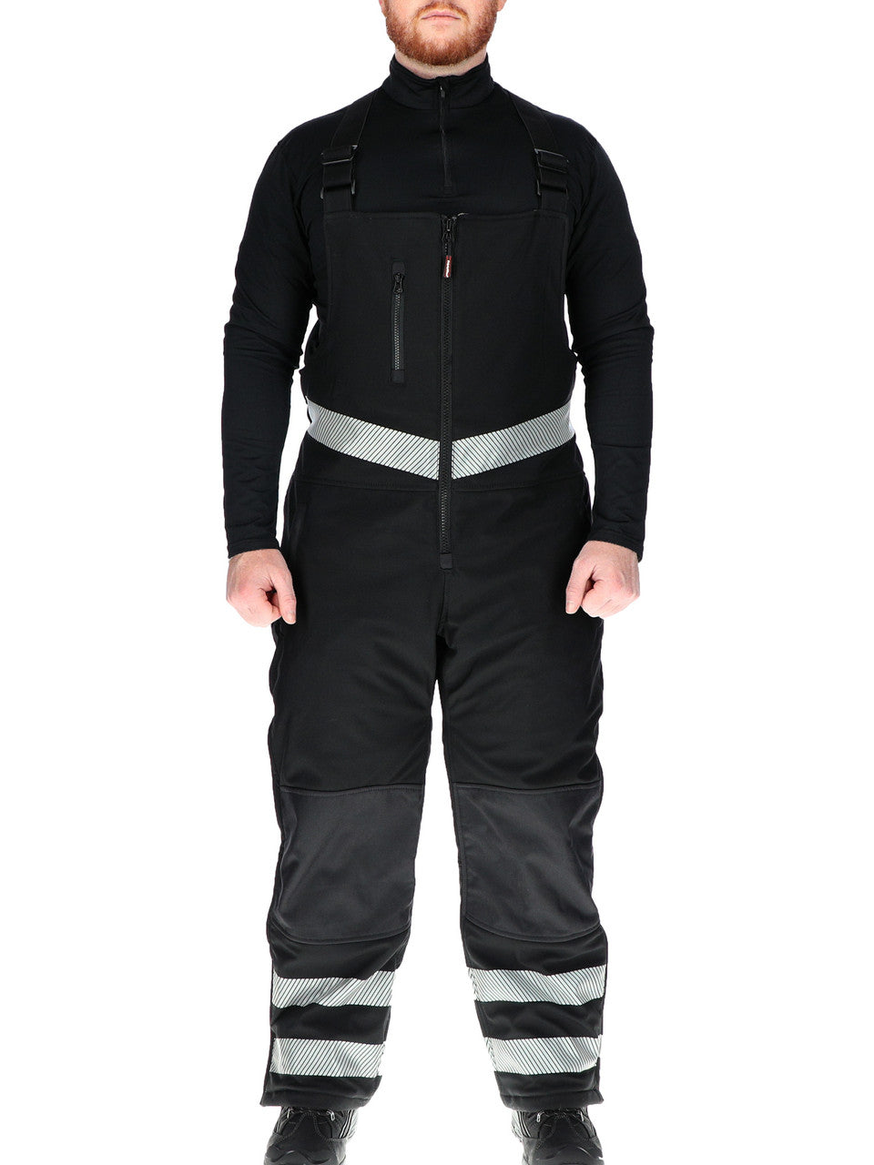 Insulated Softshell Enhanced Visibility Bib Overalls - view 2