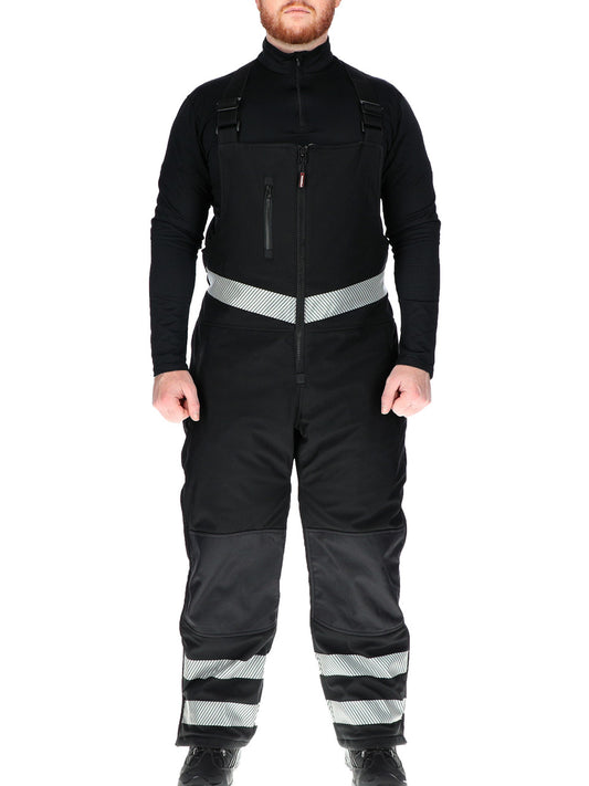 Insulated Softshell Enhanced Visibility Bib Overalls - view 2
