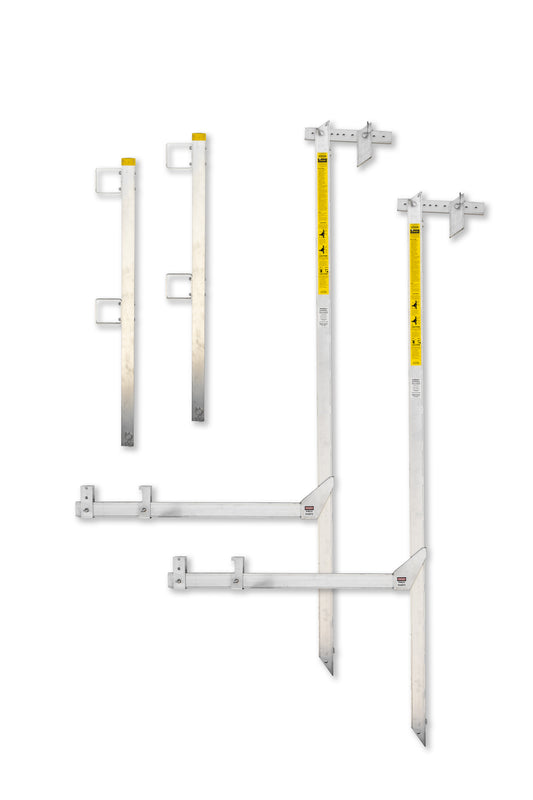 Wall Walker WW03844 pair of 8 ft top plate bracket scaffold brackets with guardrail posts