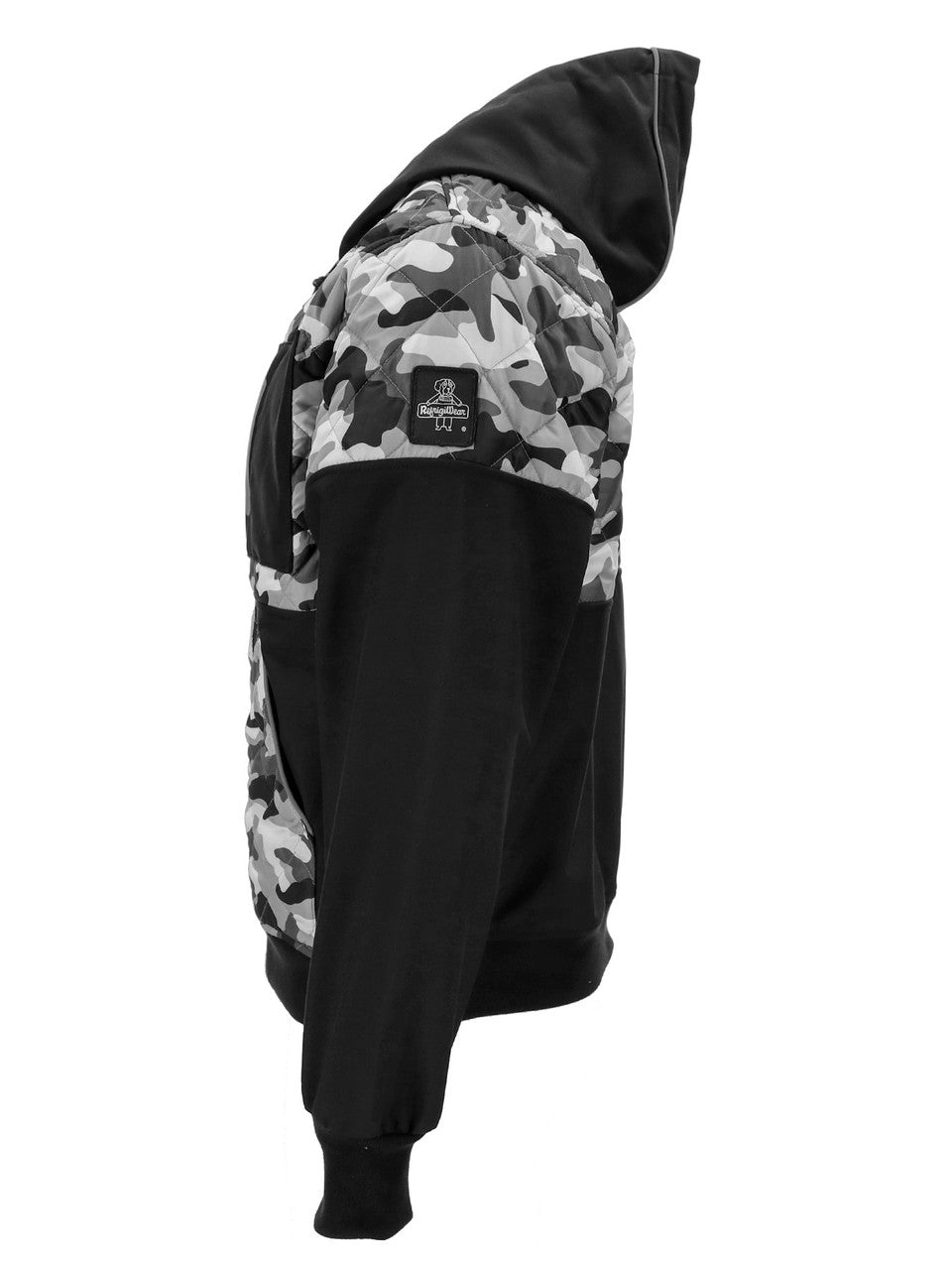 Camo Diamond Quilted Hooded Jacket - view 3