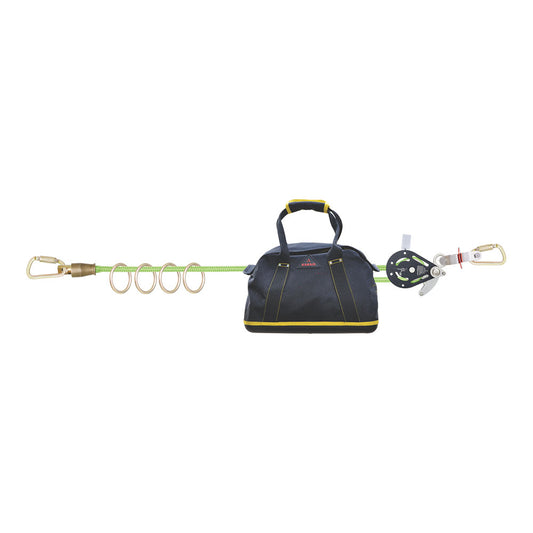Temporary 4-Person Rope Horizontal Lifeline, 15 ft. - 100 ft. Span