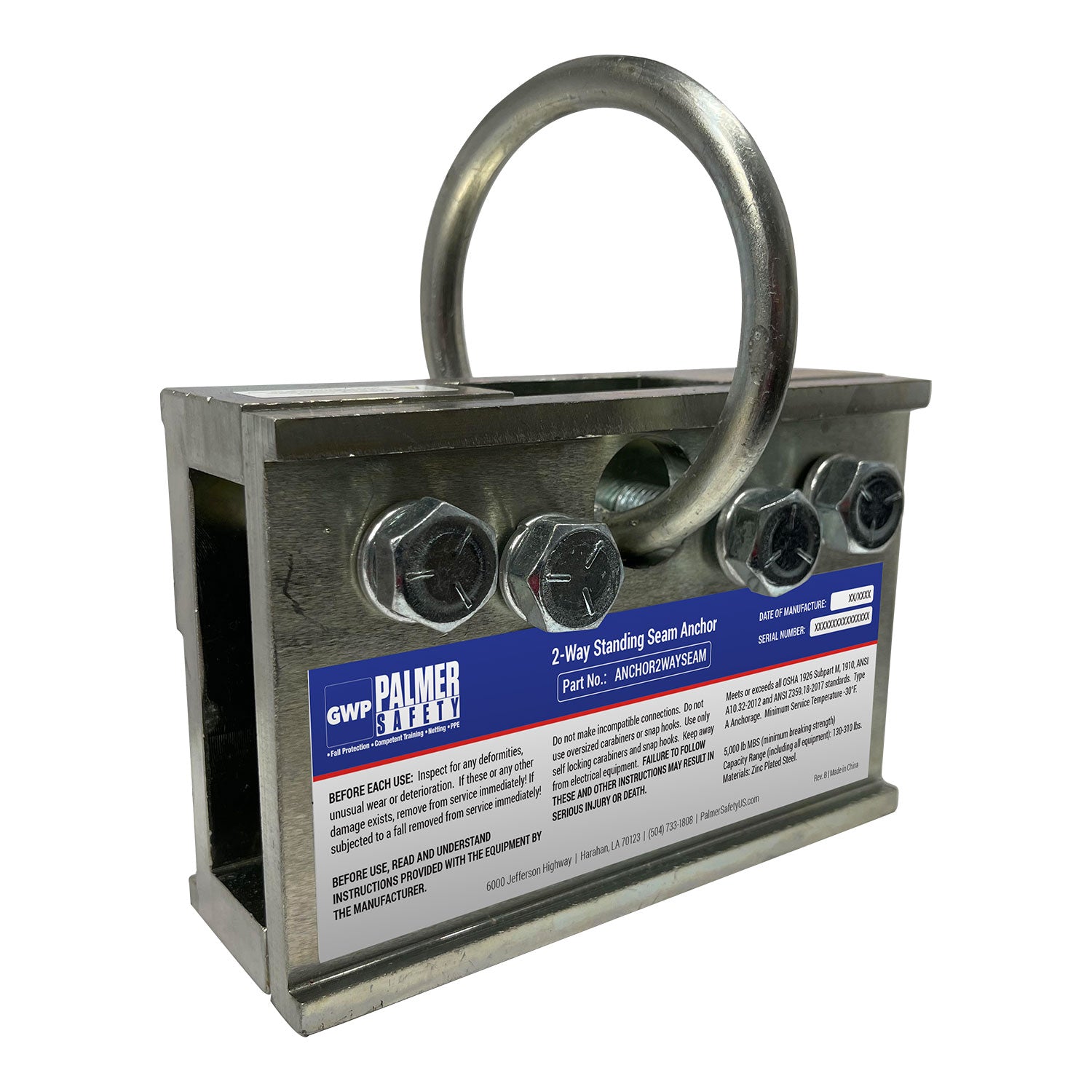 2-Way Standing Seam Anchor