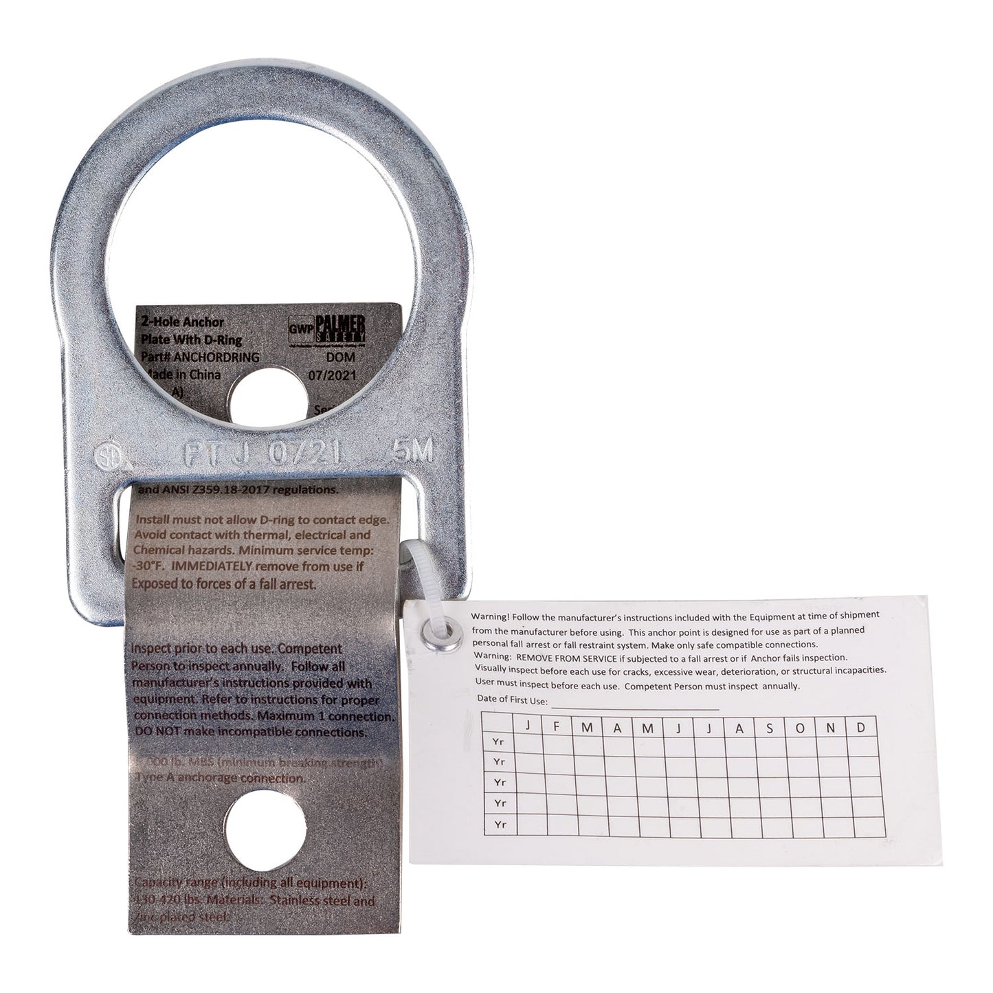 2-Hole Anchor Plate with D-Ring