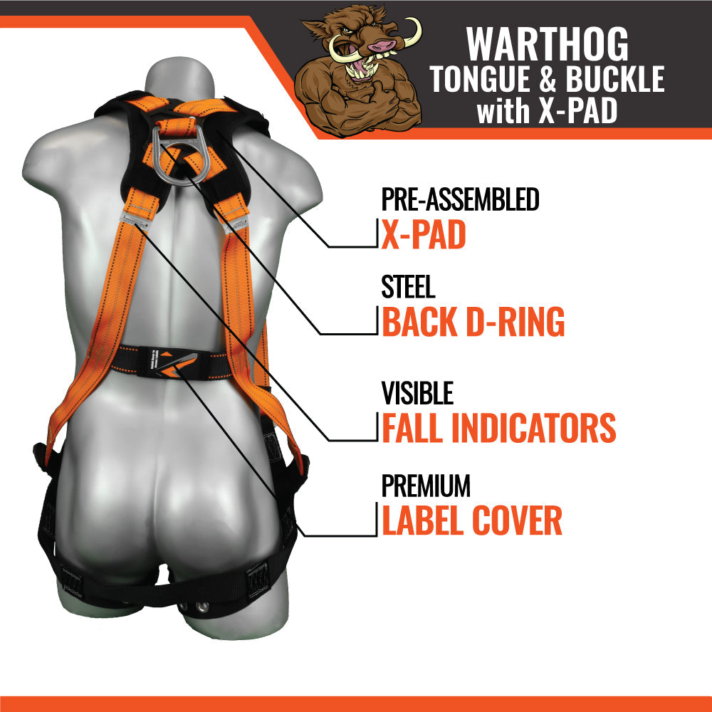 WARTHOG®-TONGUE-AND-BUCKLE-FULL-BODY-HARNESS-(WITH-X-PAD)