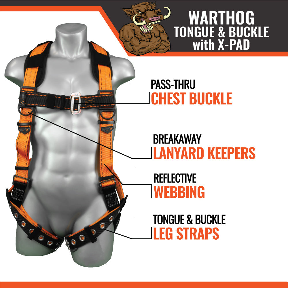 WARTHOG®-TONGUE-AND-BUCKLE-FULL-BODY-HARNESS-(WITH-X-PAD)