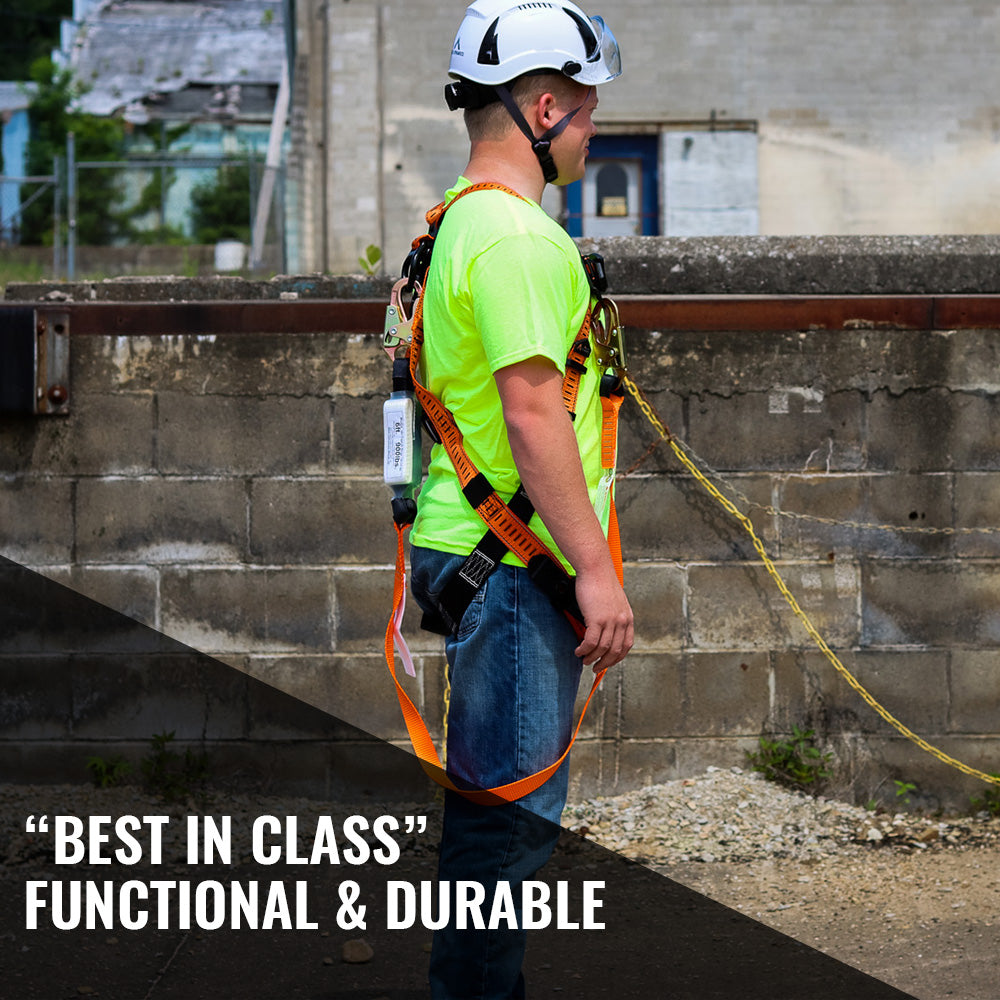 6’-SINGLE-LEG-EXTERNAL-SHOCK-ABSORBING-LANYARD-W/-2-STEEL-SNAP-HOOKS