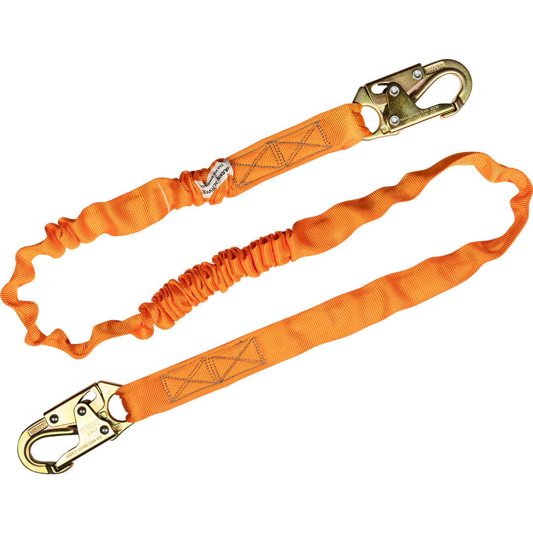 6’-SINGLE-LEG-INTERNAL-SHOCK-ABSORBING-LANYARD-WITH-2-STEEL-SNAP-HOOKS