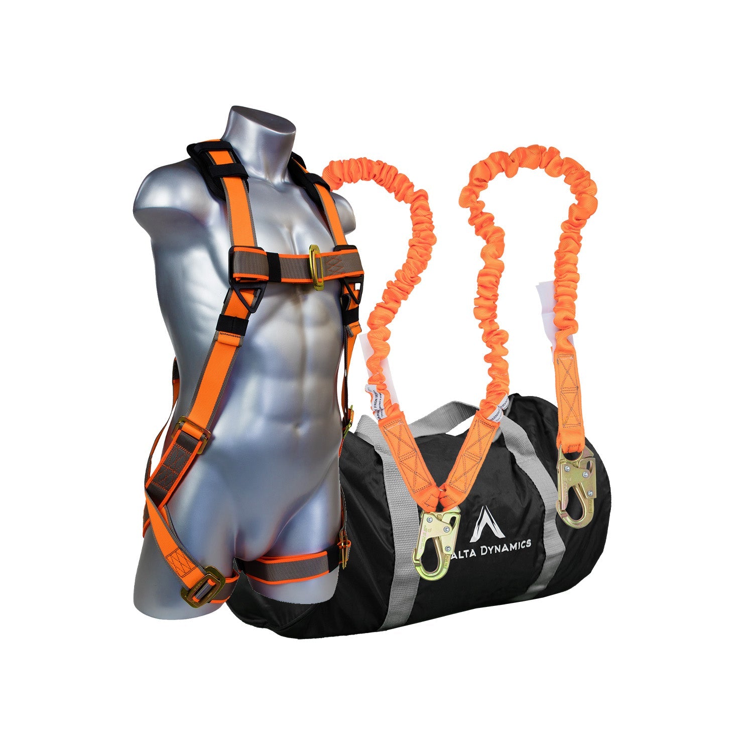 Warthog-T&B-Safety-Harness-Kit-with-6'-Double-Leg-Stretch-Lanyard