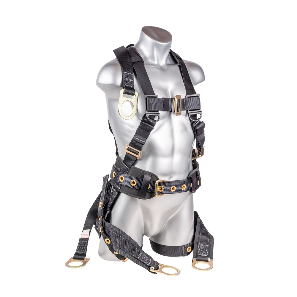 Oil Derrick Fall Protection Harness with Dual D-Ring Extender and Bosun Seat