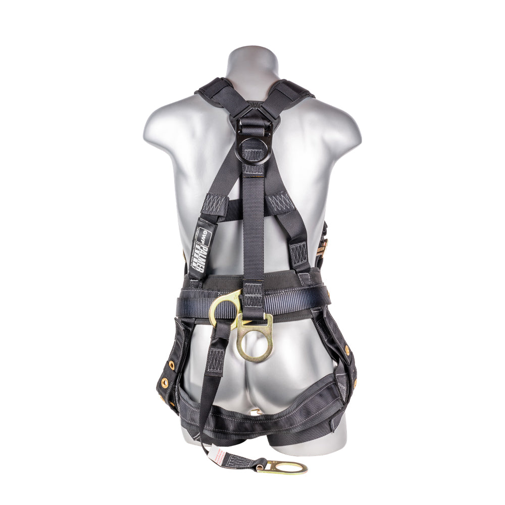 Oil Derrick Fall Protection Harness with Dual D-Ring Extender and Bosun Seat