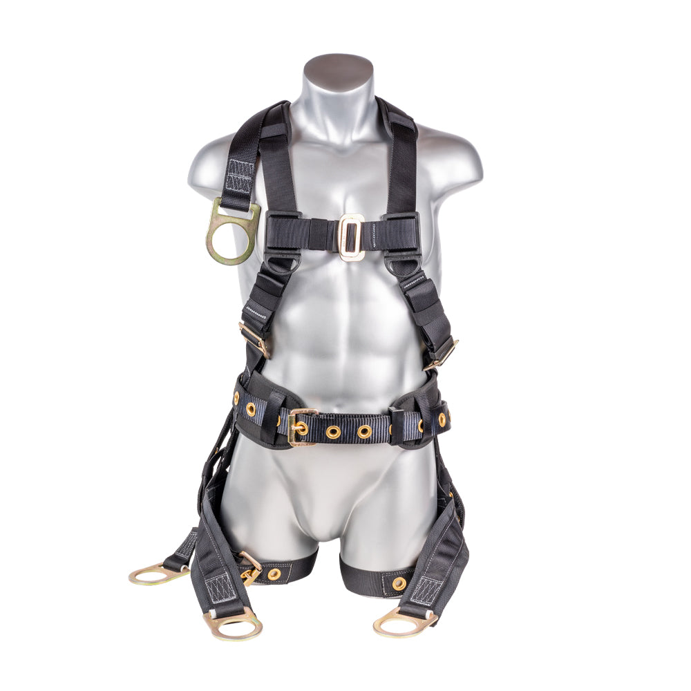 Oil Derrick Fall Protection Harness with Dual D-Ring Extender and Bosun Seat