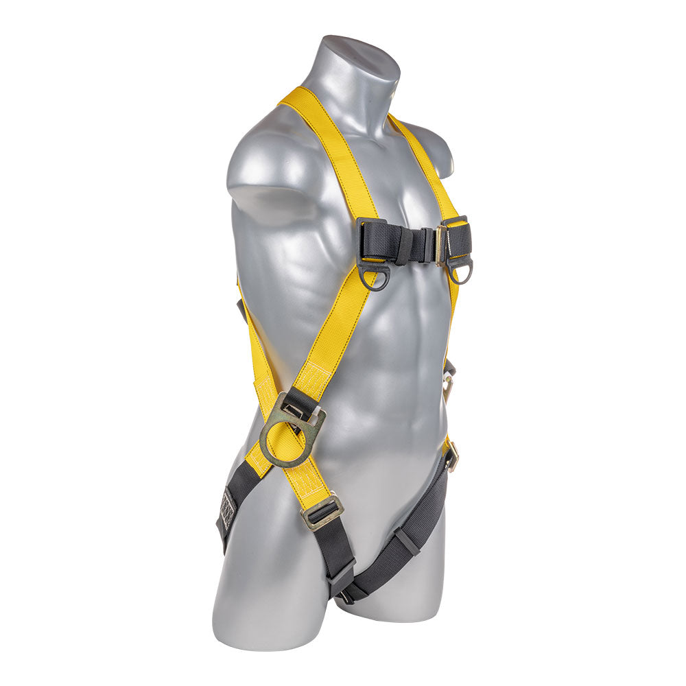 Harness-3pt.,-Pass-Thru-Legs,-Back/Side-D-Rings,-Yellow