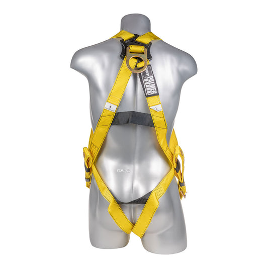 Harness 3pt., Tongue and Buckle Leg Straps, Back D-Ring, Yellow — view 2