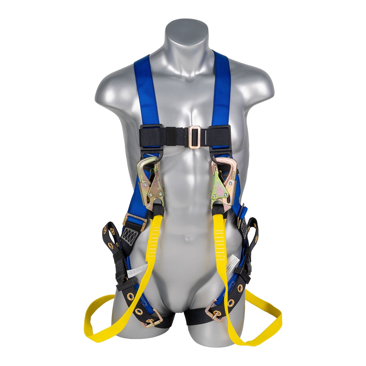 Harness 5pt., Pass-Thru Chest, Blue Top / Black Heavy Duty Bottom