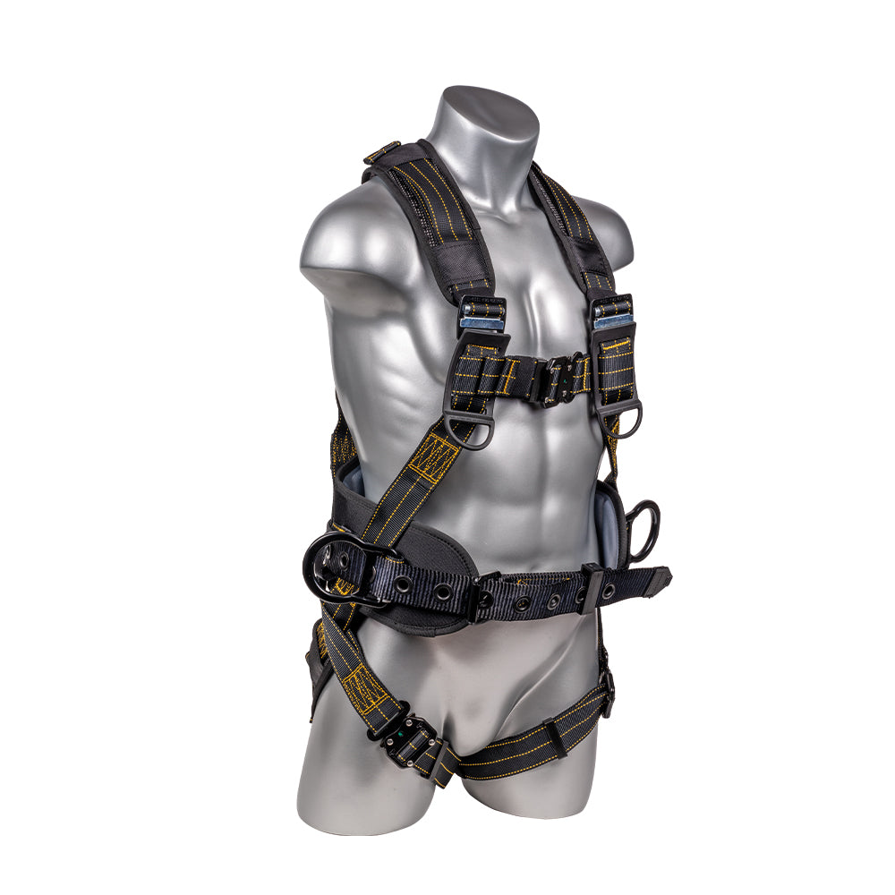 Hammerhead™-Series-Harness-5pt.,-Padded-Back,-Legs-and-Belt,-QCB-Chest-and-Legs,-Back/Side-D-Rings,-Black