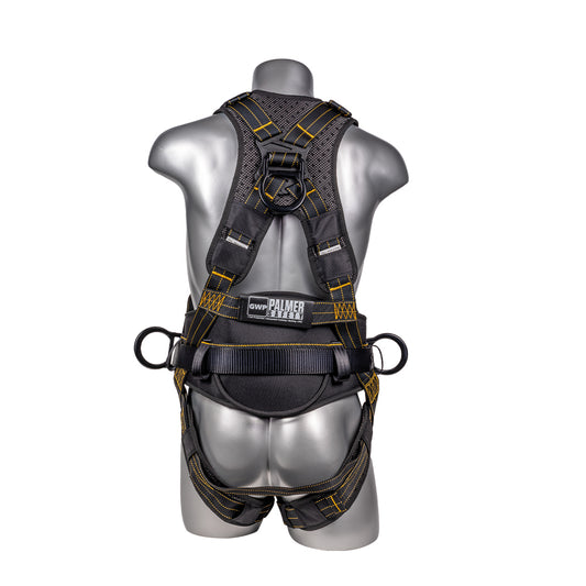Hammerhead™ Series Harness 5pt., Padded Back, Legs and Belt, QCB Chest and Legs, Back/Side D-Rings, Black — view 2