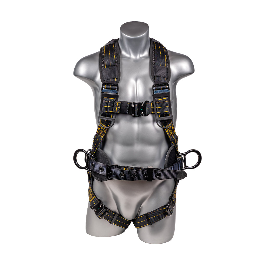 Hammerhead™-Series-Harness-5pt.,-Padded-Back,-Legs-and-Belt,-QCB-Chest-and-Legs,-Back/Side-D-Rings,-Black