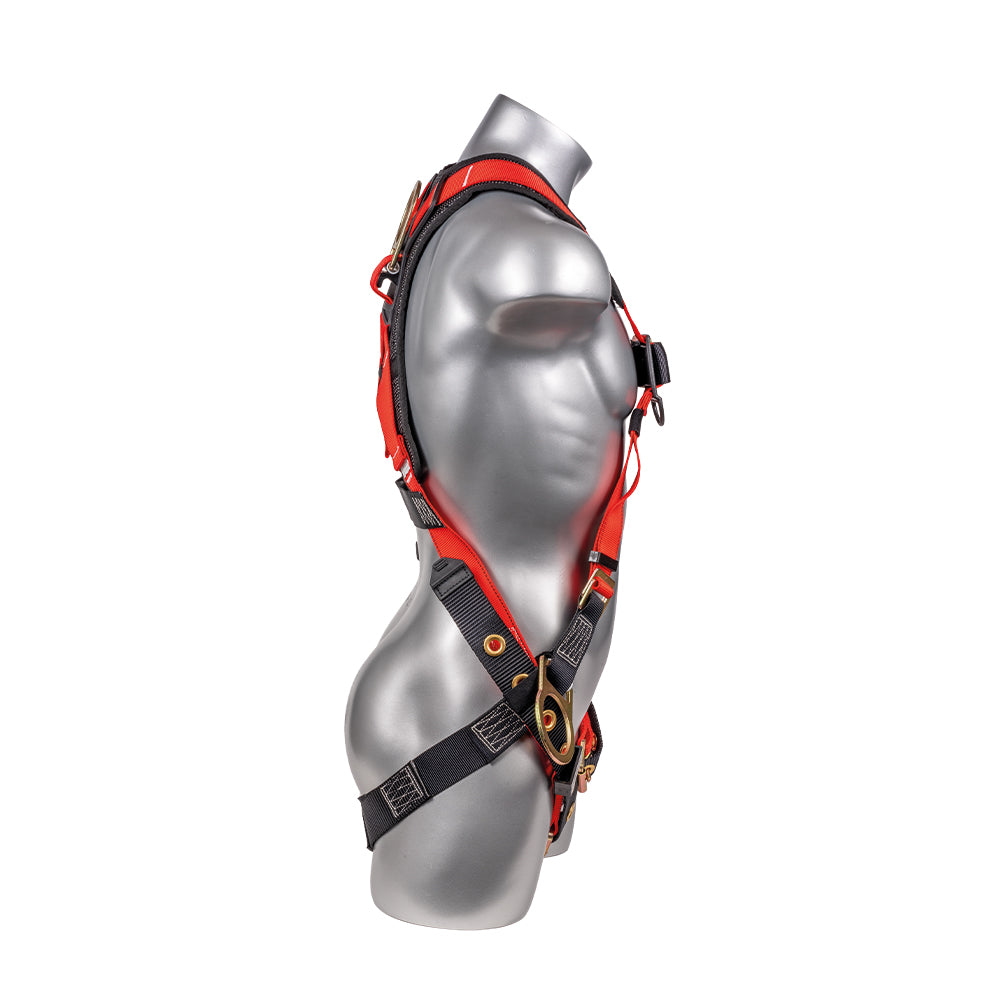Hammerhead™-Series-Harness-5pt.,-Padded-Back,-Tongue-and-Buckle-Leg-Straps,-SRL-Back-Plate,-Side-D-Rings