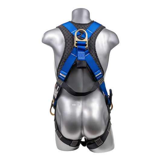 Hammerhead™ Series Harness 5pt., Padded  Back, QCB Chest, Tongue and Buckle Leg  Straps, SRL Back Plate, Side D-Rings, Blue —